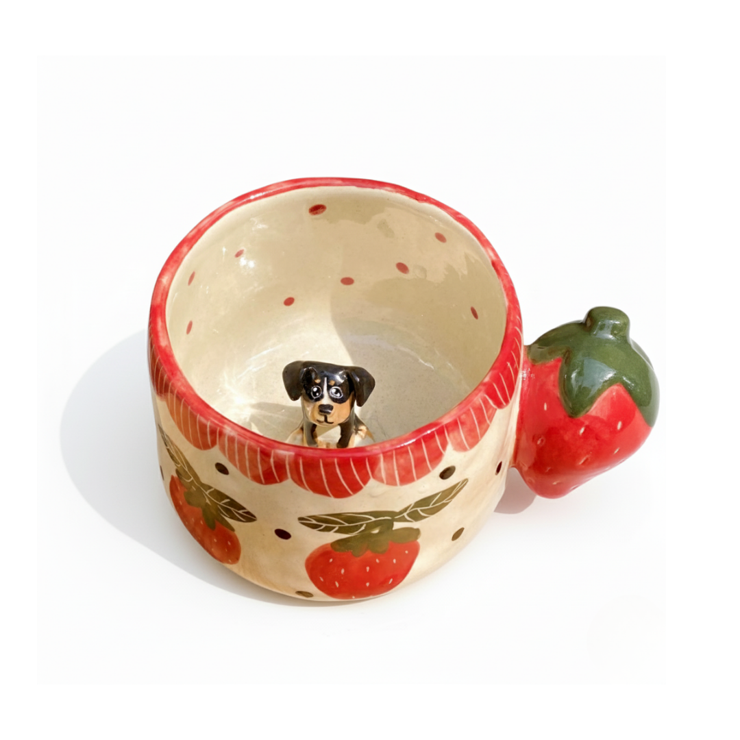 Custom Handcraft Ceramic 3D Pet Mug