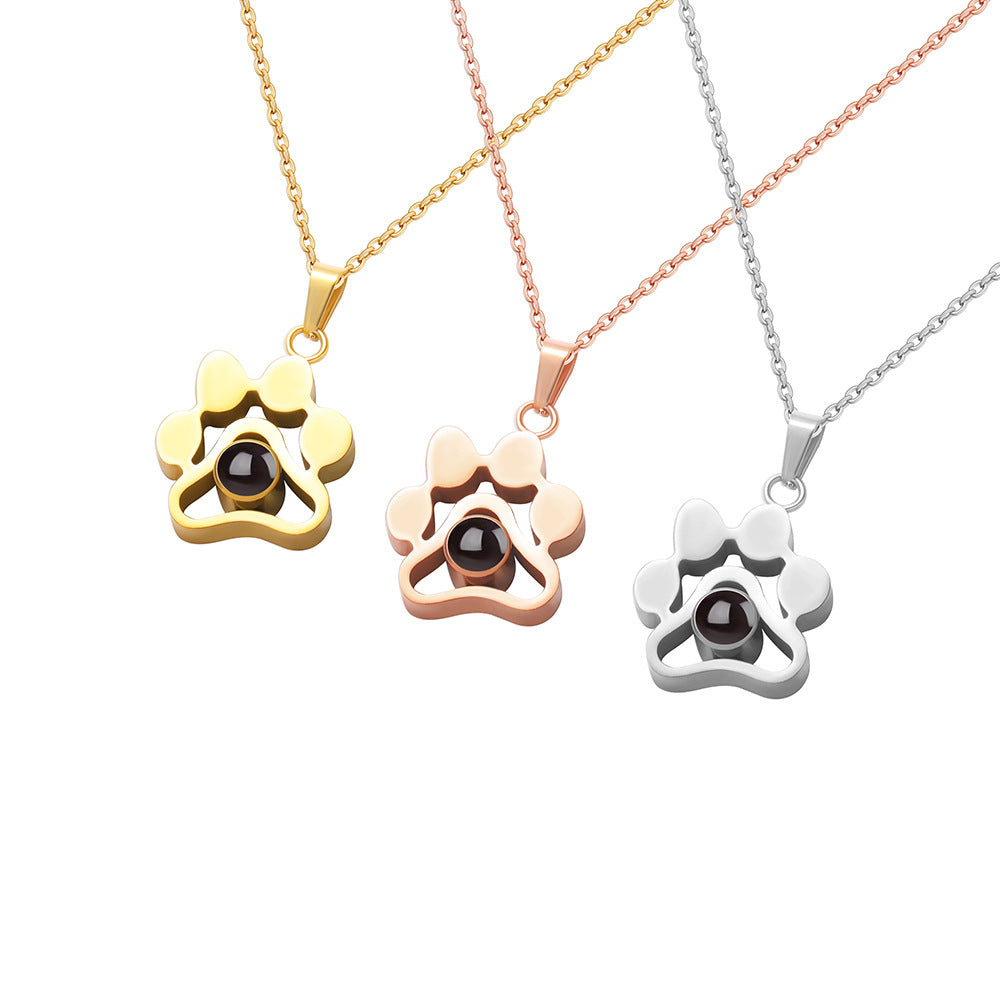 Customize Pet Projection Photo Necklace