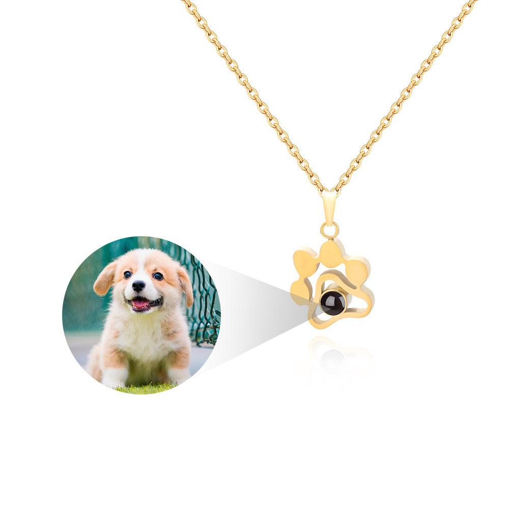 Customize Pet Projection Photo Necklace
